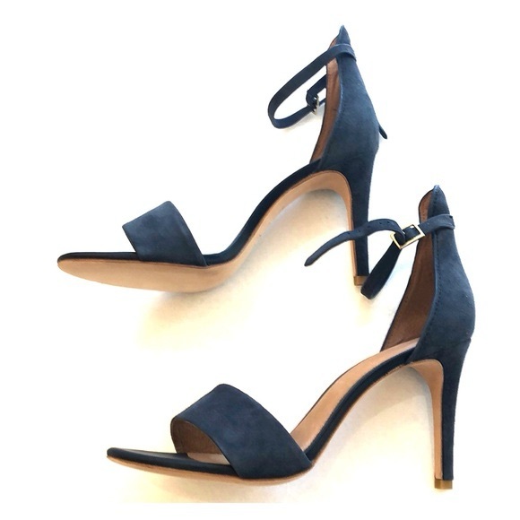 Joie blue suede ankle strap high heel sandals size 40 / size 10 - Picture 2 of 6